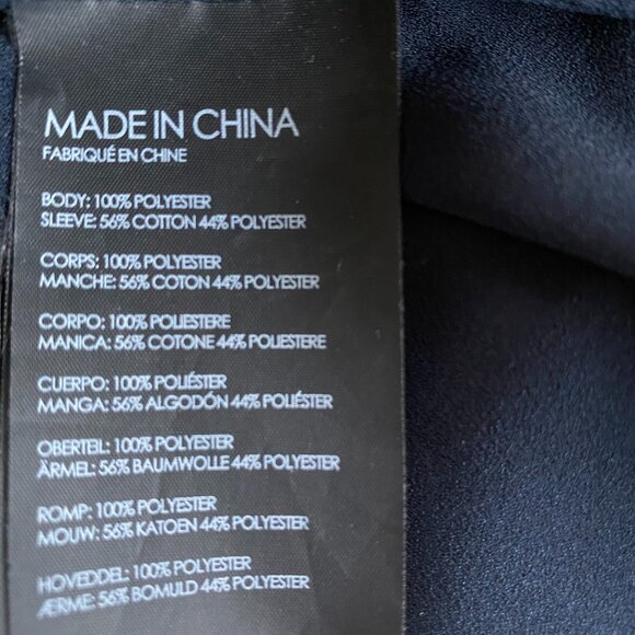 Club Monaco Oversized Chemise Blouse Shirt Navy Sz XS - Picture 10 of 12